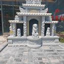 南通芝麻白中国黑石材套墓 花岗岩墓碑