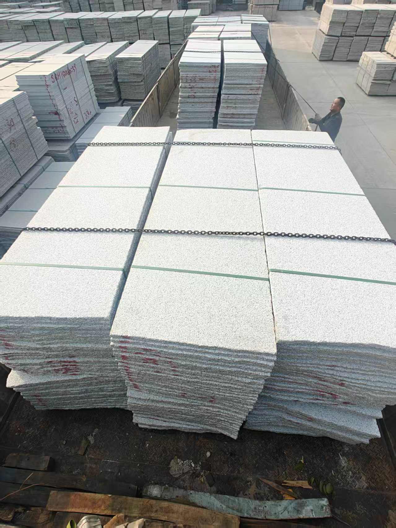 南通芝麻白毛板，石材毛板